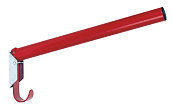 Zadelhouder 44cm rond metaal rood