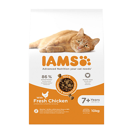 IAMS Kattenvoer Senior Chicken 10 kg